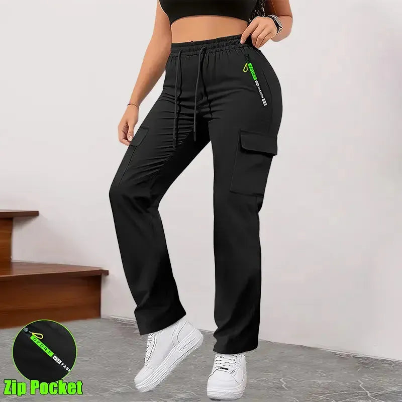 Women’s cargo pants with multiple pockets for outdoor sports and everyday outings