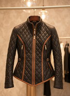 Lillian / Diamond-quiltad vadderad jacka