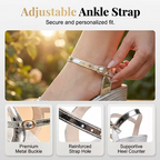 Women's Metallic Strap Wedge Sandals