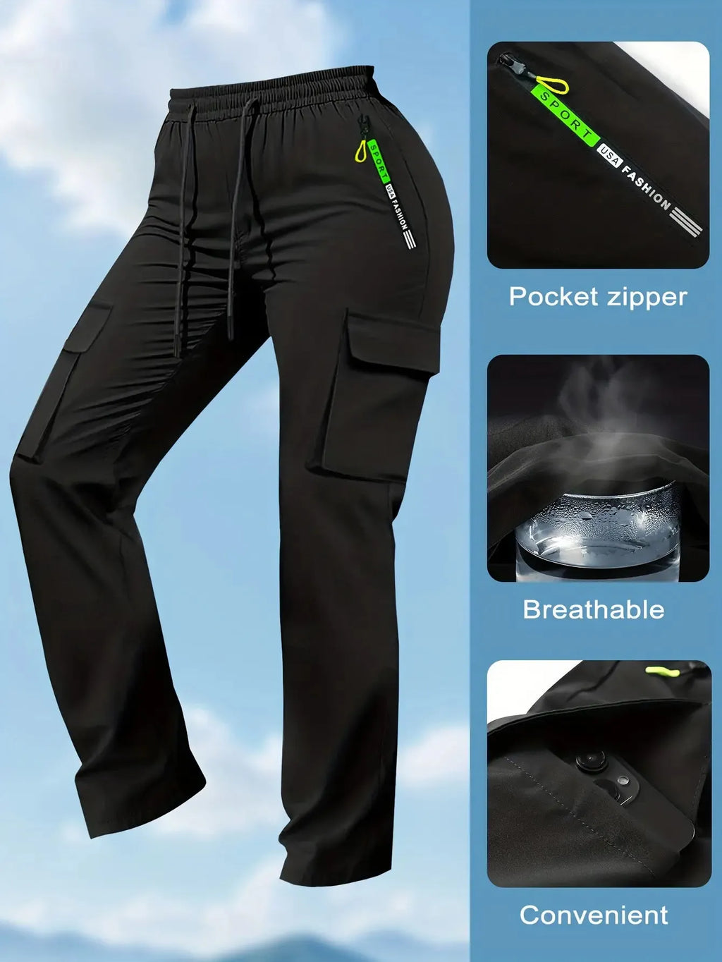 Women’s cargo pants with multiple pockets for outdoor sports and everyday outings