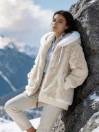 Women's Oversized Plush Hooded Coat