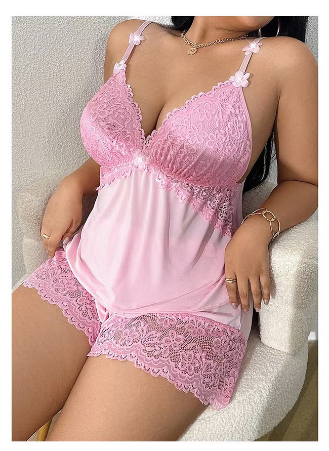 Women's Lace-Trim Cami Pyjama Set