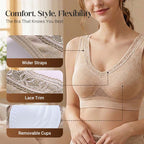 Women’s Seamless Lace Wireless Support Bra