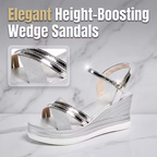 Women's Metallic Strap Wedge Sandals