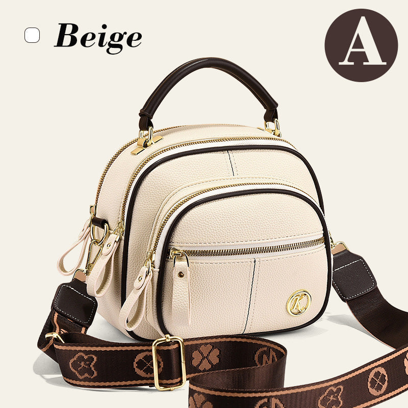 Klassisk Mångfunktionell Crossbody Bag PU-läder Justerbar Axelrem