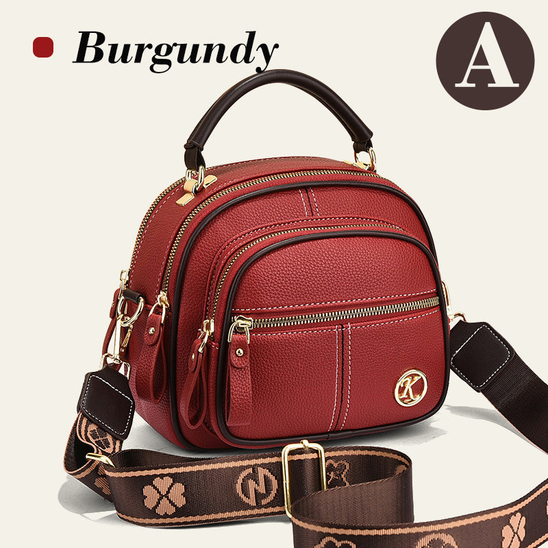 Klassisk Mångfunktionell Crossbody Bag PU-läder Justerbar Axelrem