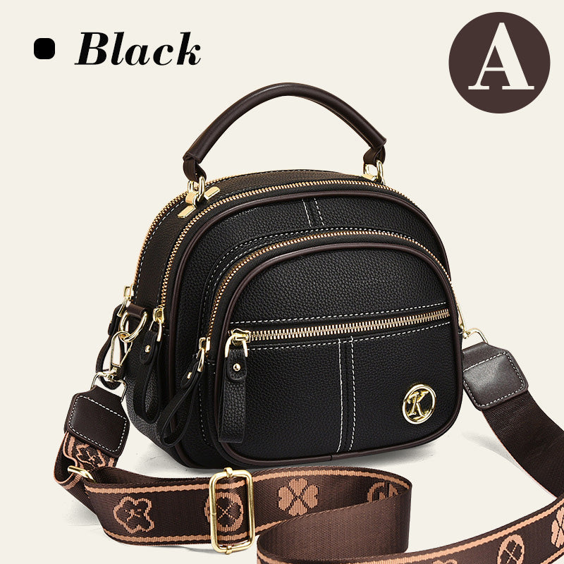 Klassisk Mångfunktionell Crossbody Bag PU-läder Justerbar Axelrem