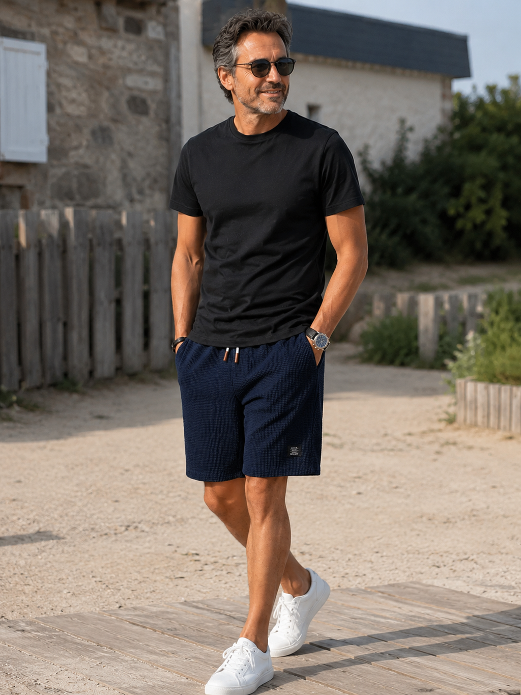 Ferrero Firenze Nathan Avslappnade Sommarshorts för Herr i Lätt Tyg