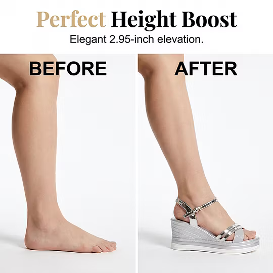 Women's Metallic Strap Wedge Sandals