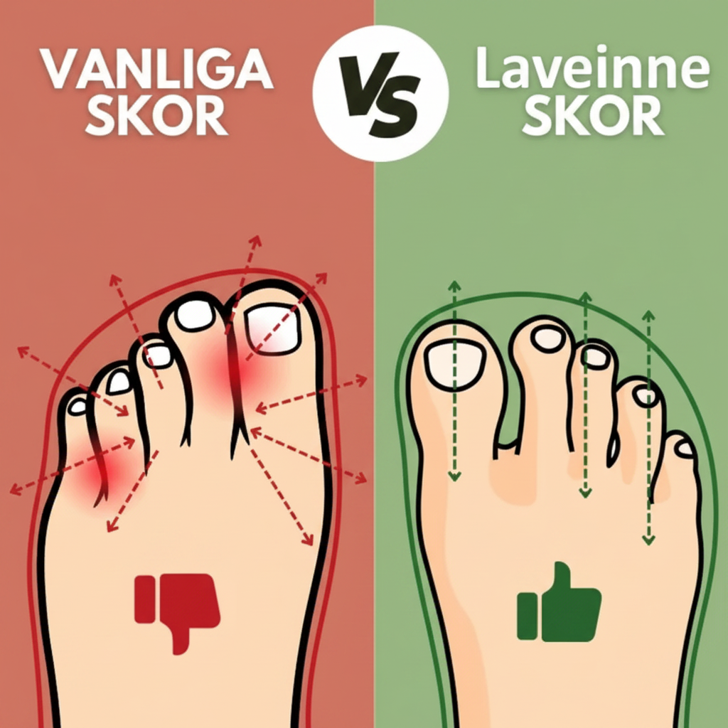 Vanliga skor vs Laveinne skor jämförelse