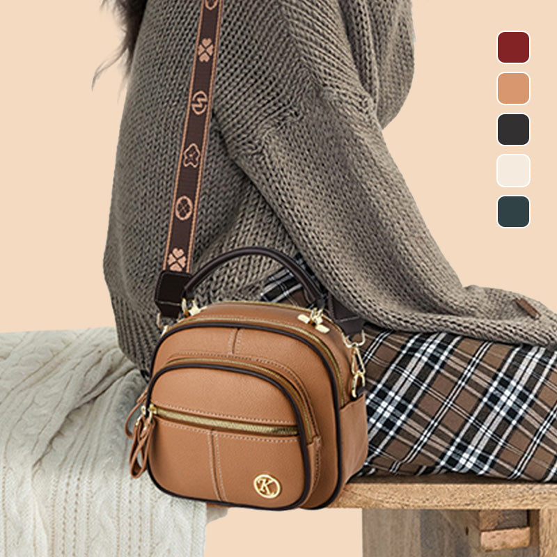 Klassisk Mångfunktionell Crossbody Bag PU-läder Justerbar Axelrem