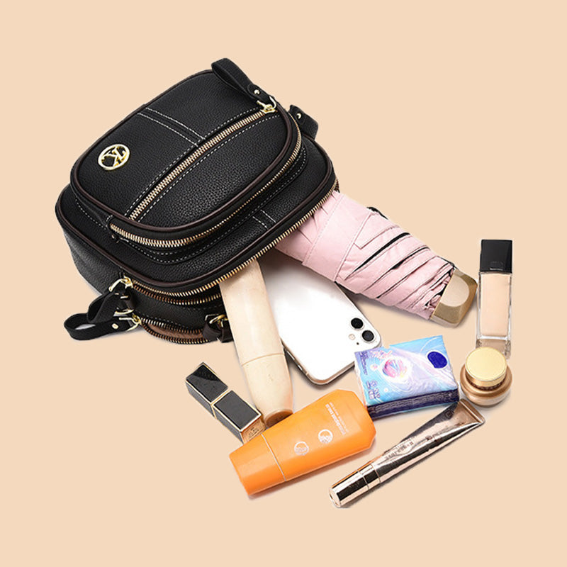 Klassisk Mångfunktionell Crossbody Bag PU-läder Justerbar Axelrem