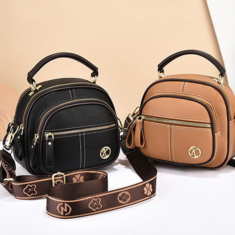 Klassisk Mångfunktionell Crossbody Bag PU-läder Justerbar Axelrem