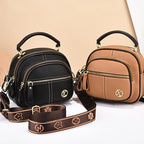Klassisk Mångfunktionell Crossbody Bag PU-läder Justerbar Axelrem