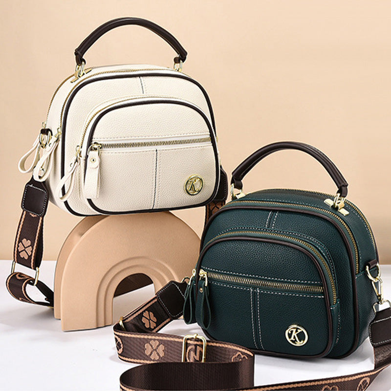 Klassisk Mångfunktionell Crossbody Bag PU-läder Justerbar Axelrem