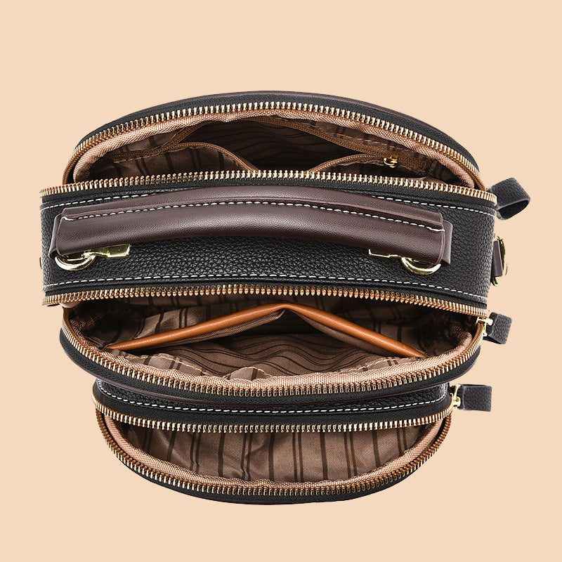 Klassisk Mångfunktionell Crossbody Bag PU-läder Justerbar Axelrem