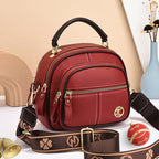 Klassisk Mångfunktionell Crossbody Bag PU-läder Justerbar Axelrem